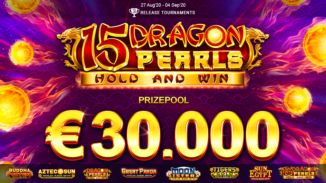 15 Dragon Pearls Game Poster with Golden Dragon