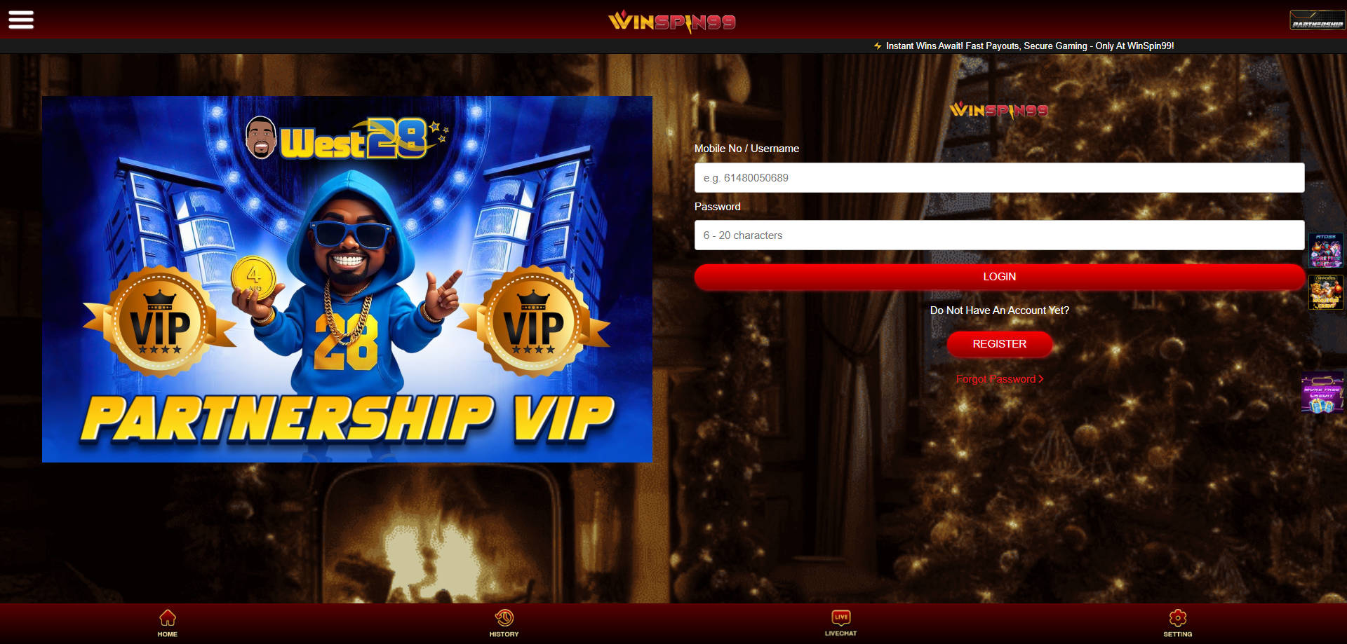 WinSpin99 Casino Screenshot 2