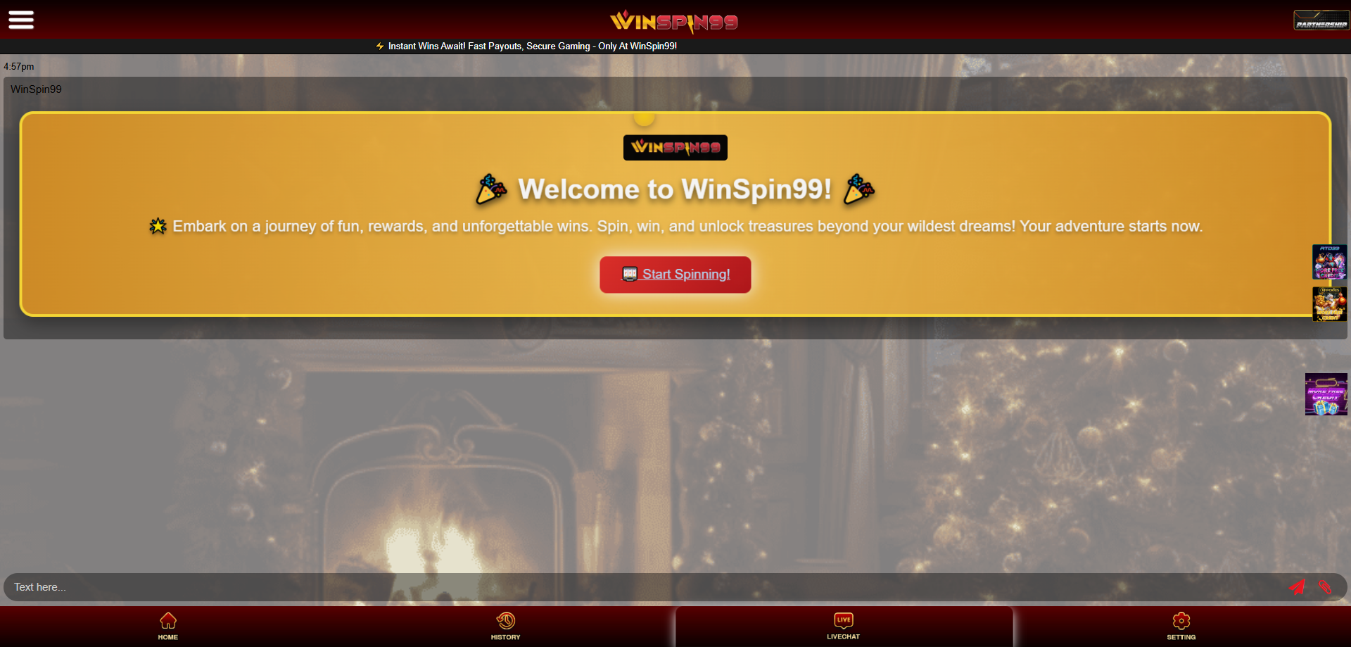 WinSpin99 Casino Screenshot 3