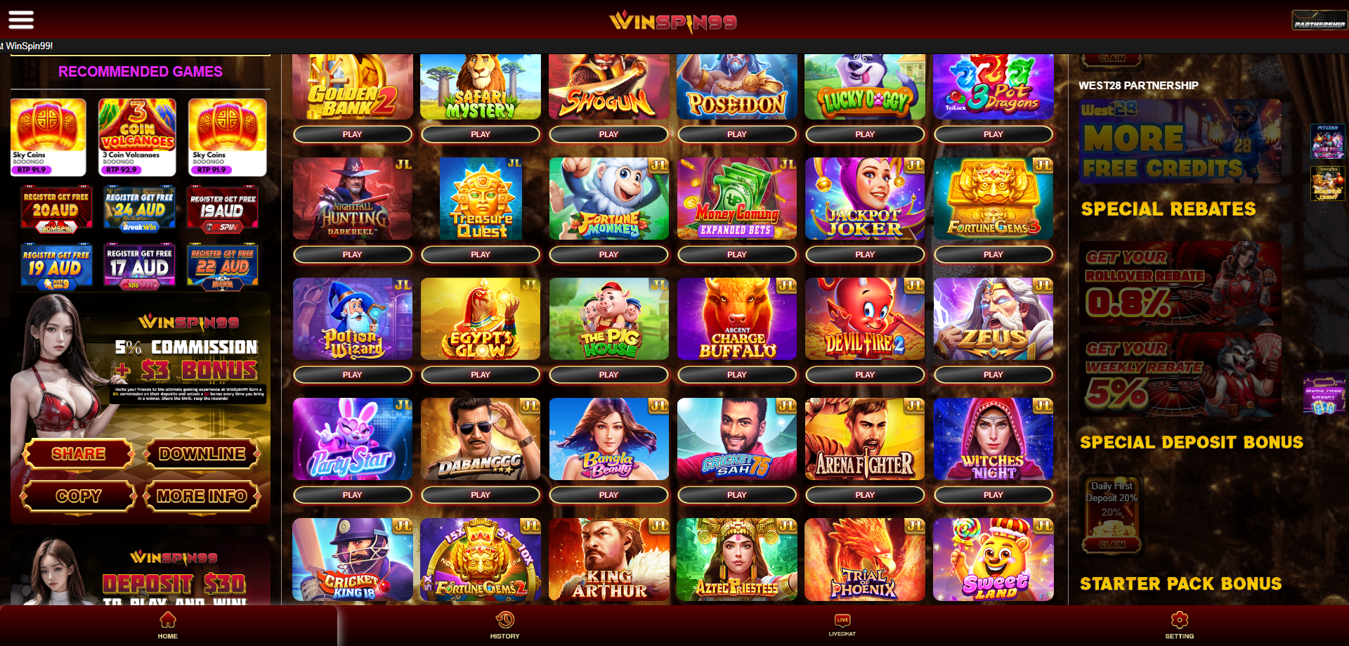 WinSpin99 Casino Screenshot 4